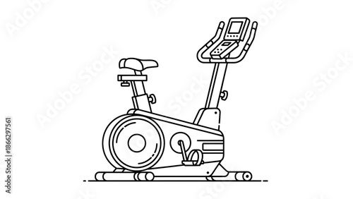 Stationary Bike Fitness Icon