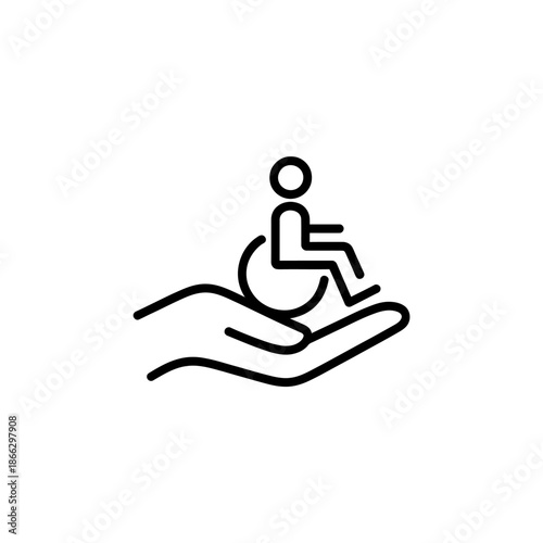 Symbol of support and accessibility for disabled individuals