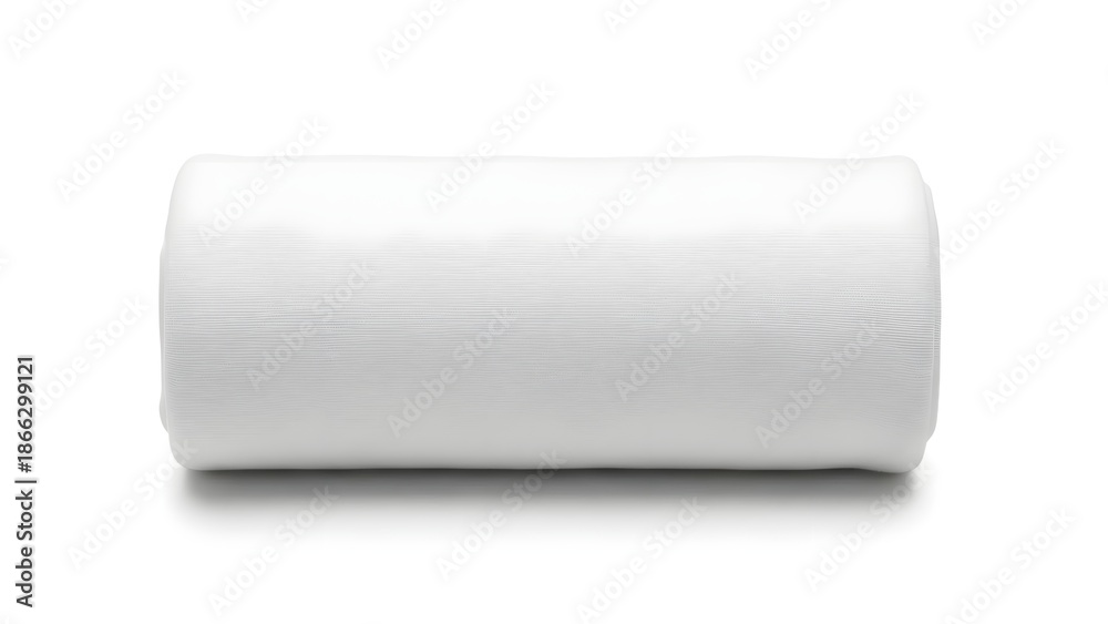 Obraz premium White Cylindrical Object on White Background.