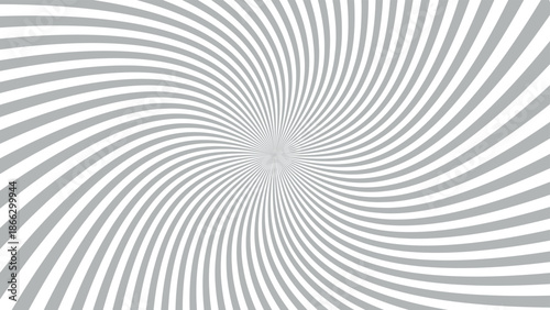 Grey white radial spiral pattern optical illusion background abstract twisted stripes vortex hypnotic motion effect psychedelic visual energy concept concentric spinning vortex retro style