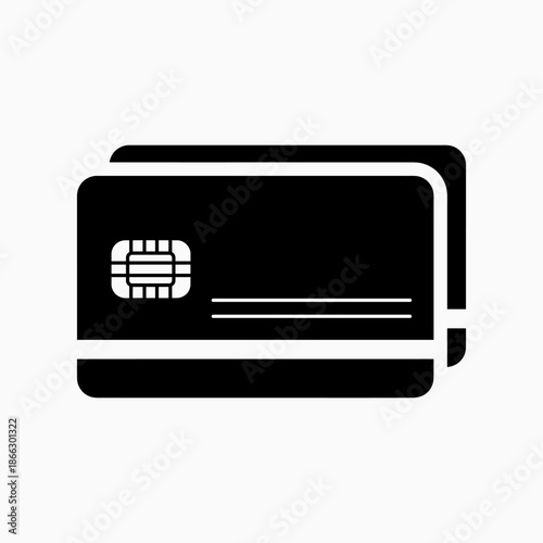 EMV Chip Credit Cards Icon for Secure Digital Payments