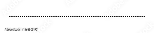 Horizontal dotted line isolated transparent background black vector design decoration element divider border outline simple graphic pattern abstract geometry minimal line art straight style