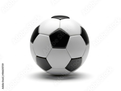 Classic black and white soccer ball