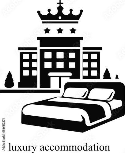 Luxury accommodation icon