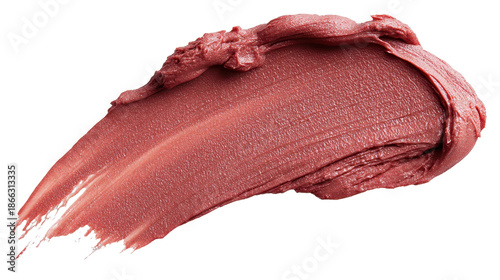 Deep plum cream blush swatch, rich and creamy with soft sheen, isolated on white background. Transparent background