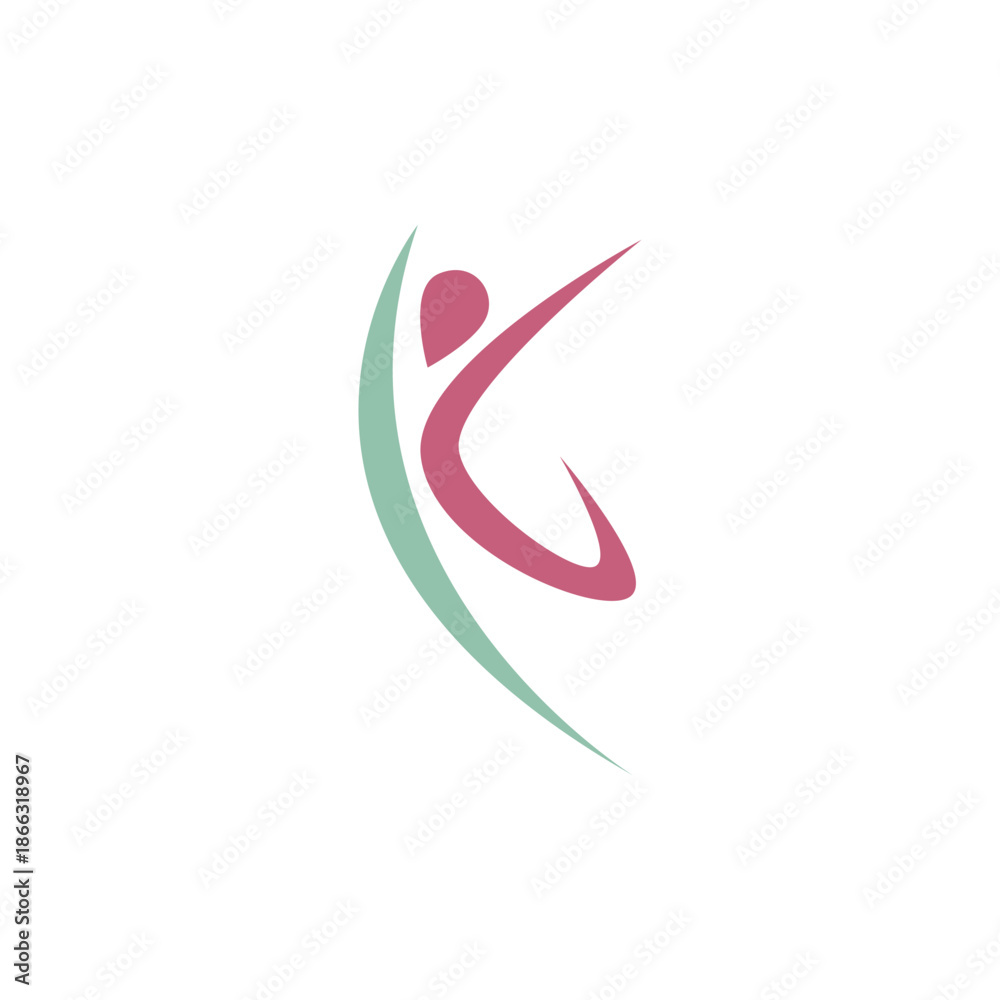 Obraz premium Human character logo sign