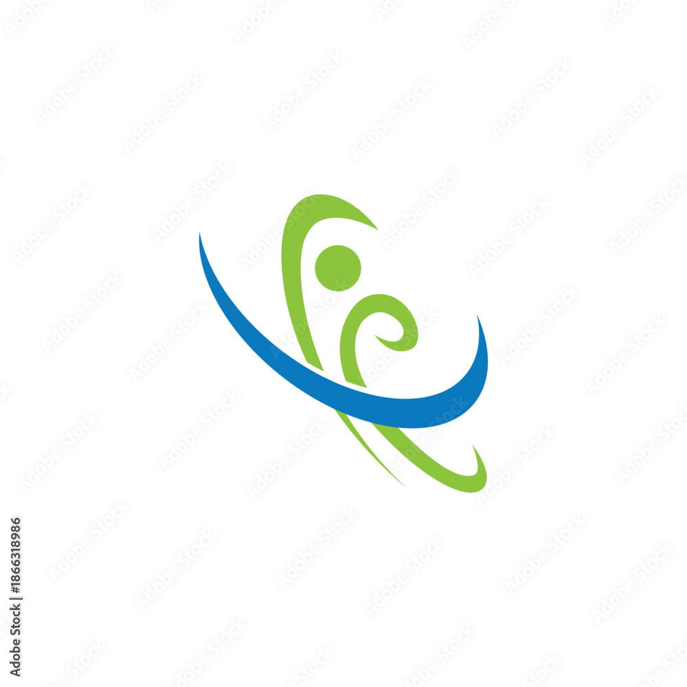 Fototapeta premium Human character logo sign