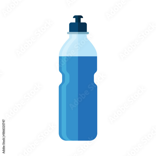Sports water bottle flat vector design on a white background
