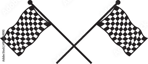 checkered flag vector illustration file use with sports and finishing line 