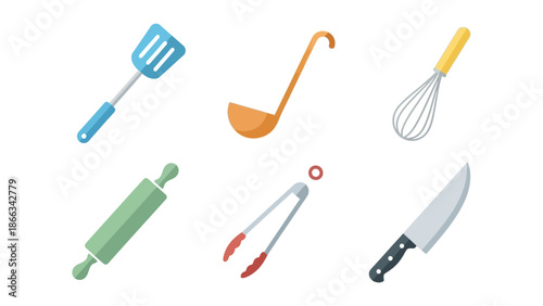 Kitchen Utensils Set Vector Illustration - Cooking Tools Collection