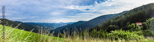 Aussicht vom Col de Bagenelles in den Französischen Vogesen