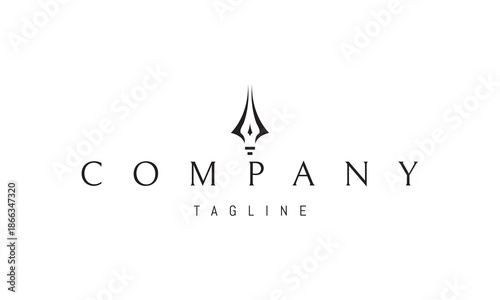 A vector logo featuring an abstract image a lantern shaped like a spear point, symbolizing guidance, strength, and focused light.