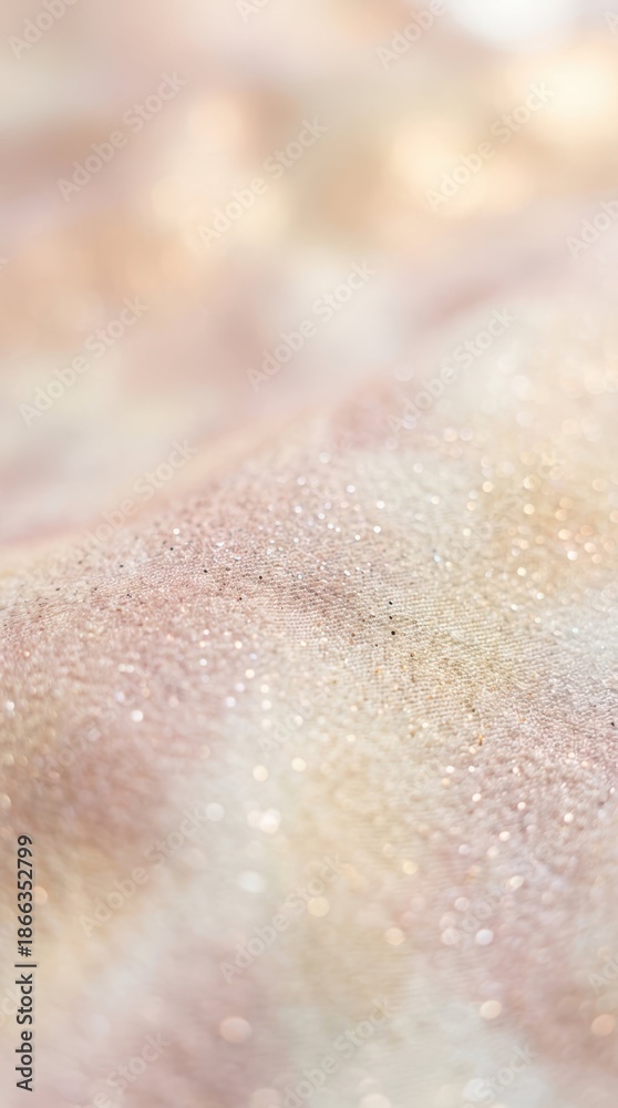 Fototapeta premium Soft Glittery Fabric Background with Pastel Shades and Shimmer Effect