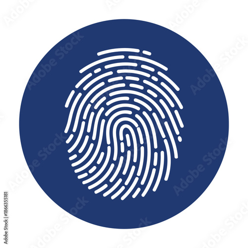 Fingerprint Icon Biometric Identity Security Access Control Technology