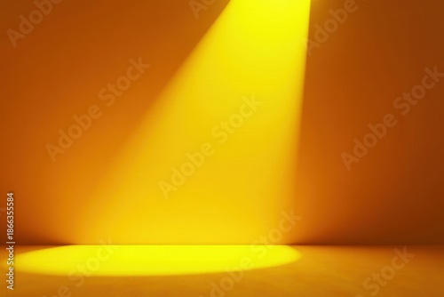 Sunlit yellow stage, carpet, & curtain Vibrant monochrome scene , scene, texture, theater