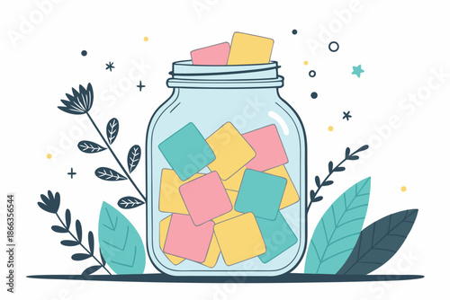 Self Help Gratitude Jar Daily Notes