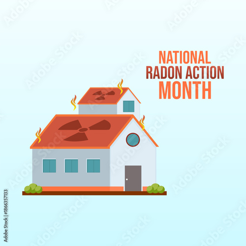 vector graphic of national radon action month ideal for national radon action month celebration