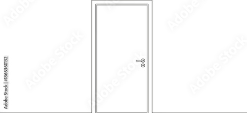 Architectural door design, modern doorway, minimalist wall structure, centered door frame, construction blueprint, interior entrance, building layout, home renovation concept