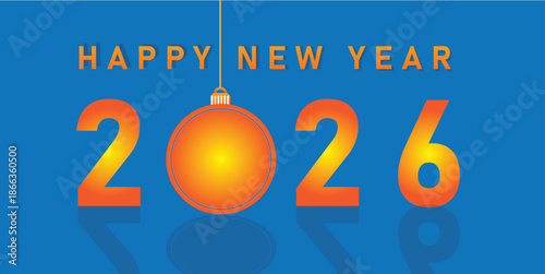 Happy New Year 2026 Celebration Banner Design