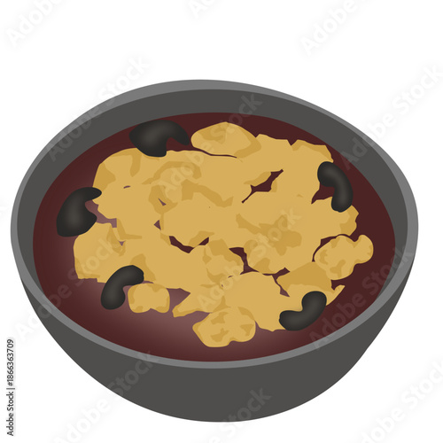 Coco Crunch served with warm dark chocolate