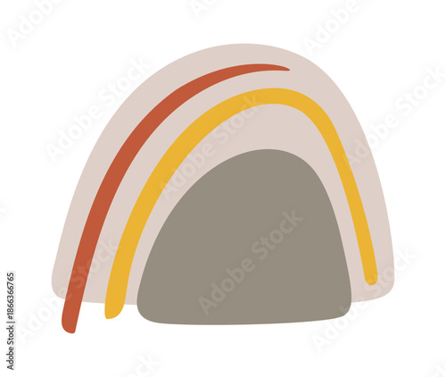 Boho mount shape design element