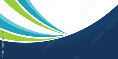 Modern abstract background with blue and green wave design. Perfect for corporate templates, business presentations, flyers, brochures, and digital banners. Clean, professional, and trending design