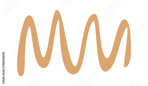 Zigzag line boho decorative element