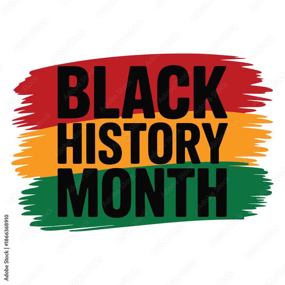 Naklejka premium Celebrating black history month with pride and unity