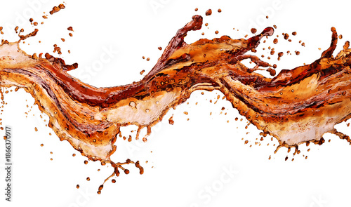 Cola splash isolated 