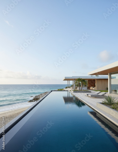 Coastal Residence with Infinity Pool and Ocean View Captivating Serenity and Modern Architecture