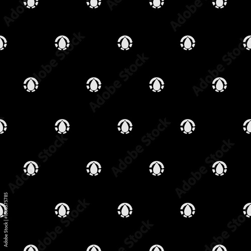 Water recycle seamless pattern isolated on black  background