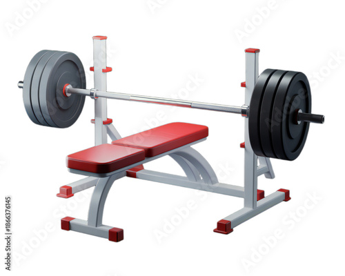 Modern gym bench press equipment