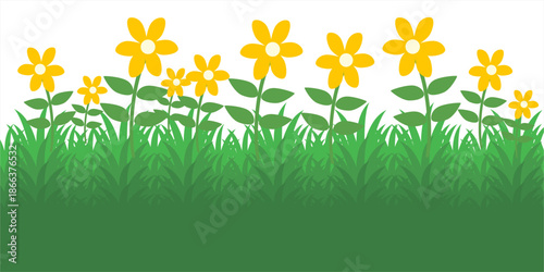 green grass illustration, sustainable grass nature, grass design in flat style	
