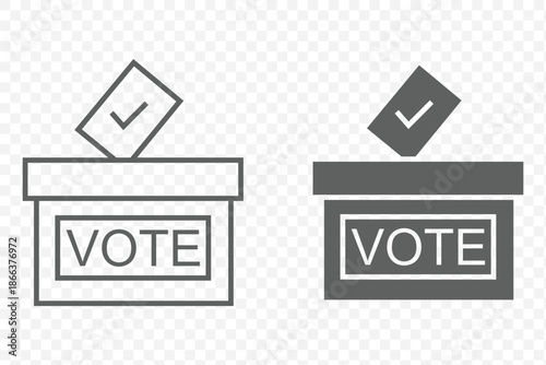 Referendum icons in simple black style symbol sign for apps and website