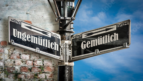 Photos Signposts the direct way to Cozy versus Uncomfortable