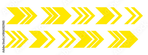 矢印. traffic directional arrows sign. Left arrow for road direction. Flashing direction indicators