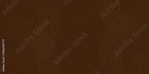 Abstract Dark Brown Curved Lines Minimalist Monochromatic Background