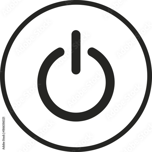 Power Button Icon: A simple yet effective circular icon, the universal symbol for power and control.