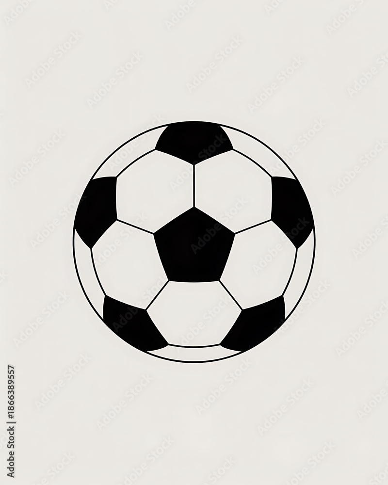 Obraz premium Classic soccer ball isolated icon in clean minimal style
