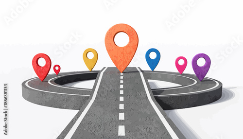 Structured Isometric Metropolitan Area With Green Spaces and Roads