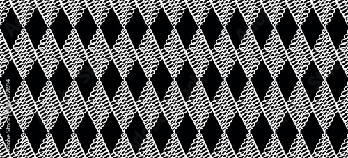 Luxury Black Seamless Damask Pattern Vector – Geometric Floral Lace Ornament Texture for Textile, Fabric, Wallpaper, Interior Decor and Surface Design