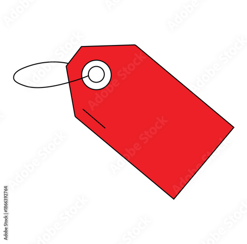 Red tag with hole