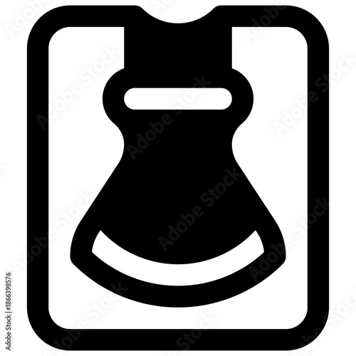 Casting mould. Outlined stroke vector icon with black-filled details.