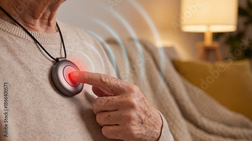 Wallpaper Mural Elderly emergency pendant medical alert necklace personal alarm device senior safety pendant wearable panic button fall detection sensor elderly Torontodigital.ca