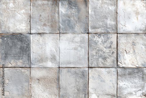 Wallpaper Mural textured gray stone tiles arranged in a grid pattern with visible grout lines Torontodigital.ca