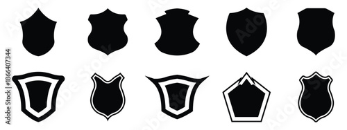 Vintage Security Shield Icons – Protection, Safety, Badge, and Emblem Vector Collection