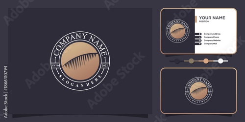 Palm logo design vector with creative simple and unique concept