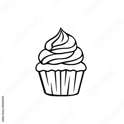 Whimsical Swirl Vanilla Delight | Clean, isolated vector art for creative projects.
