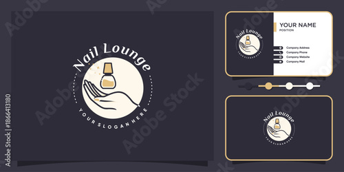 Nail logo design concept for beauty with creative element style