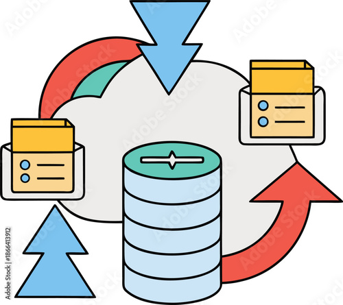  illustrates the process of database backup and recovery